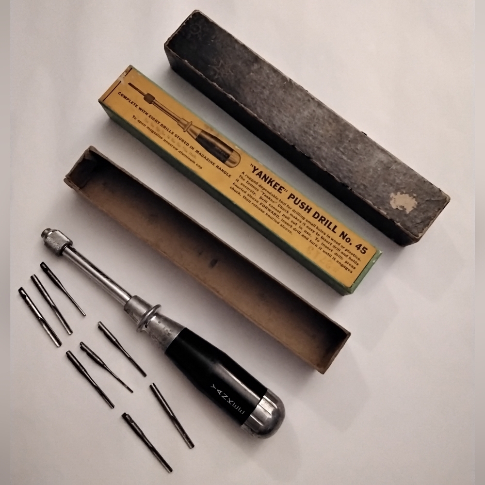 Antique Stanley hand push drill #45